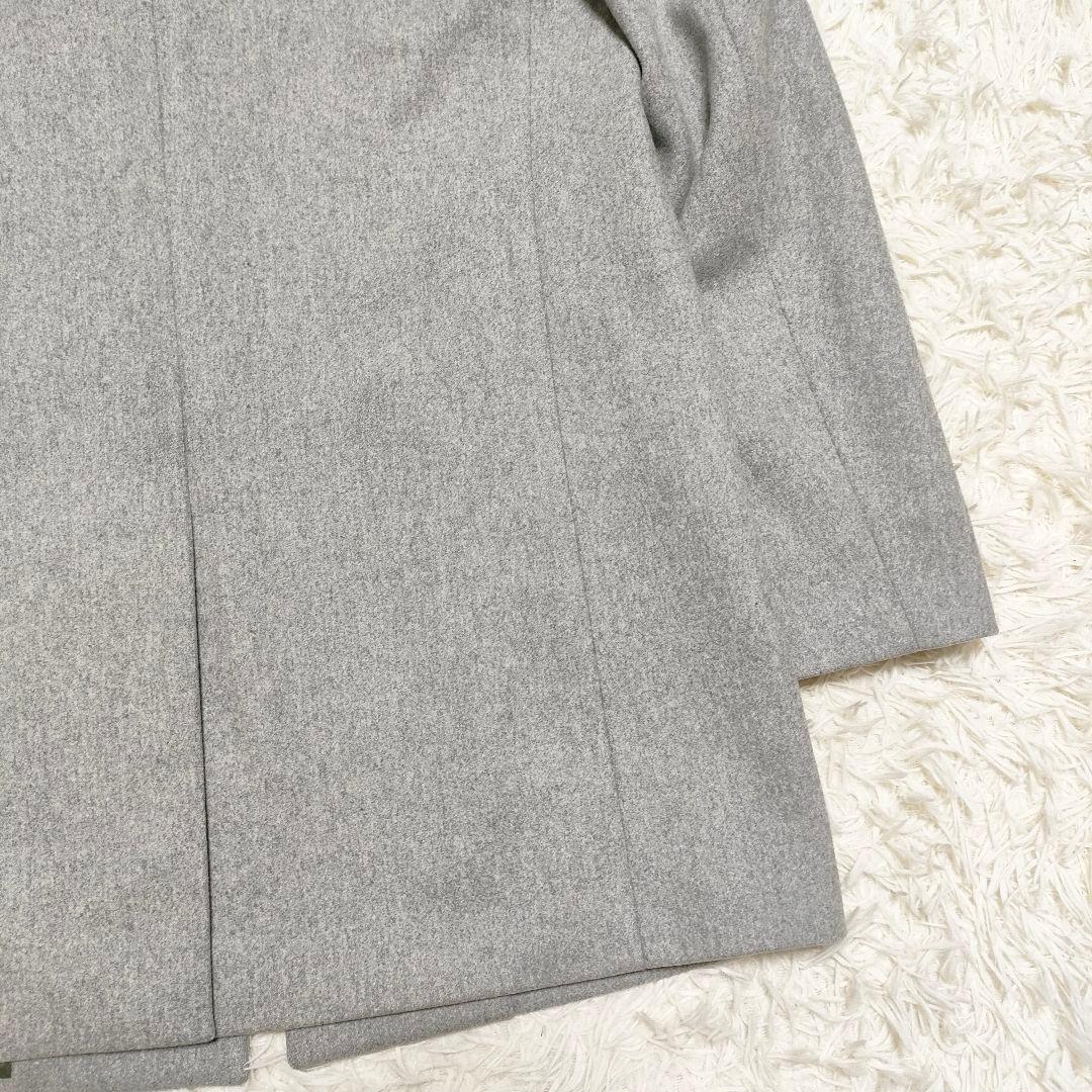 【カシミヤ】Theory　セオリー　コート　スタンドカラー　ライトグレー　メンズ