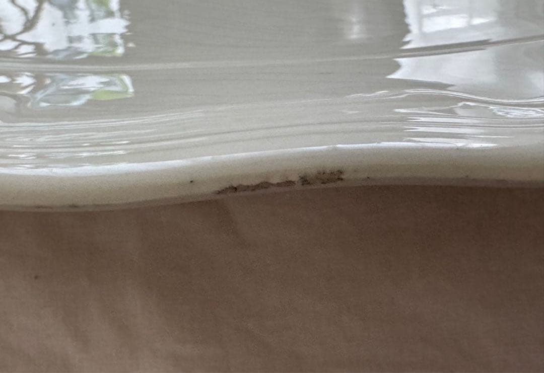 【レア】フランスアンティーク サルグミンヌ 花リムオーバル 大 約44cm