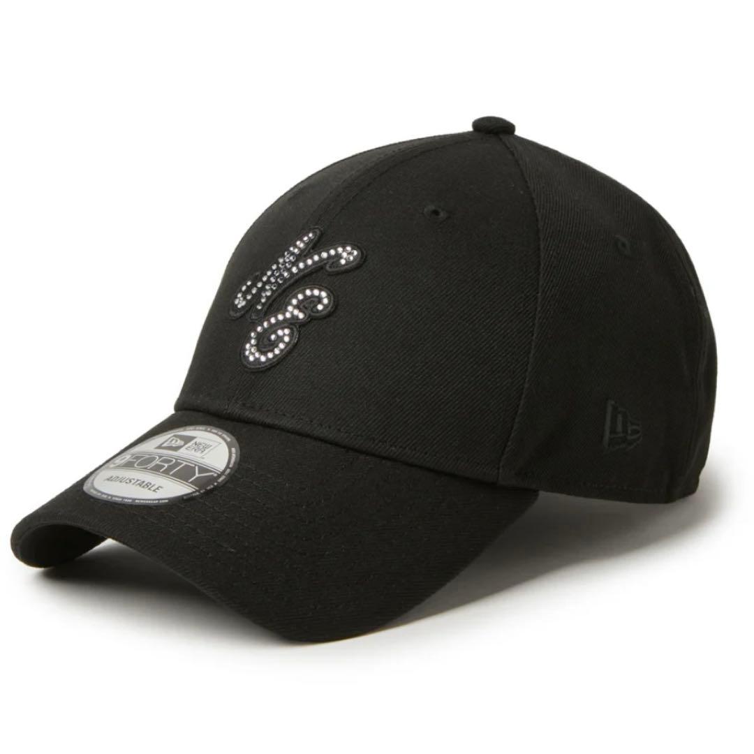 新品 9FORTY クラシックロゴ ブラック rhinestone キラキラ