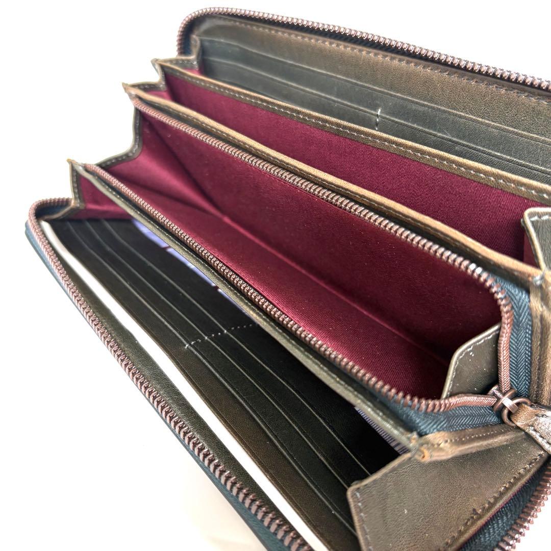 新品 ヴィヴィアン コッパー ラウンドファスナー長財布 グリーン 展示品 現行品