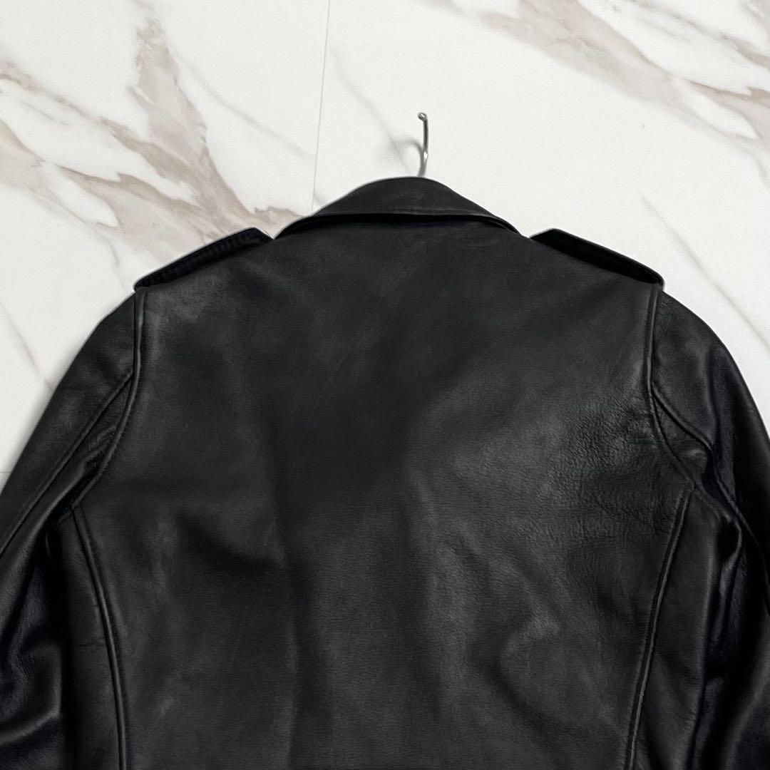 健康館即決さま　Schott ショット　レザージャケット　ダブル　ブラック