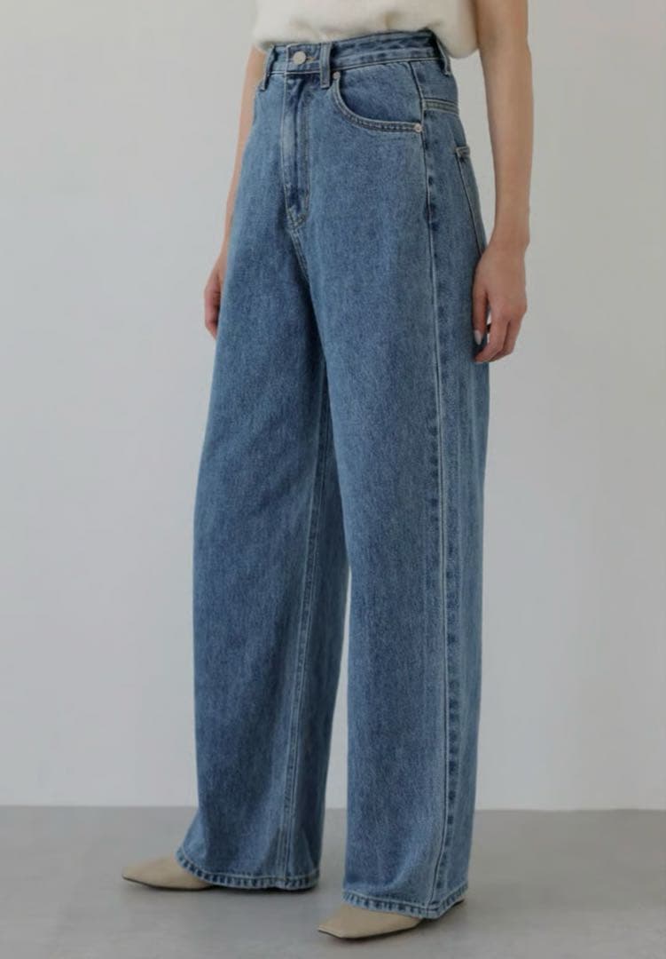 Na.e Wide Loose Jeans _Deep Blue Mサイズ