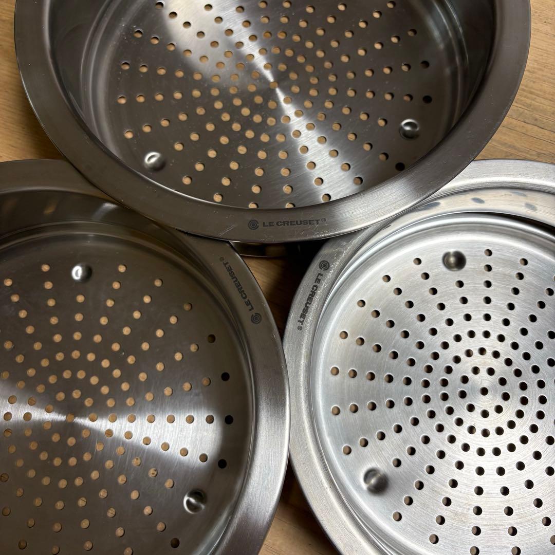 ル・クルーゼ　スチーマー　蒸し器　24・22・20cm 3点まとめてお得