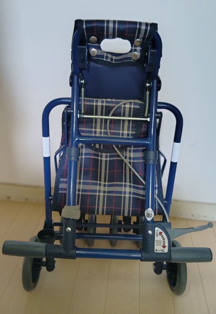 島製作所、【未使用品】シルバーカー AW-III ネイビー/チェック柄