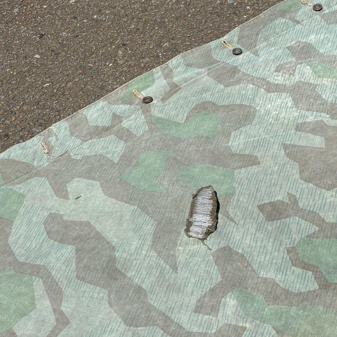 希少 40s WW2 ドイツ軍 スプリンターカモ 迷彩 テントシート ポンチョ