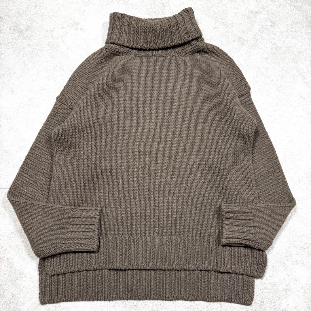 美品♡スローン 3G ジーロンラム×カシミヤ ドロップショルダー タートルネック