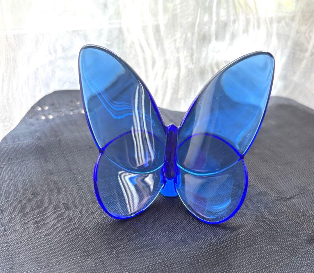 Baccarat ラッキーバタフライ青　置物