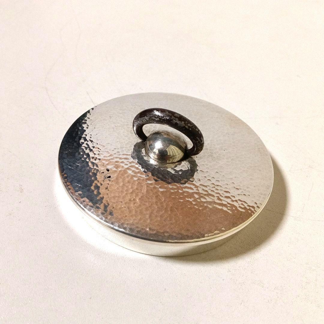 専用 名品 秦蔵六 蔵六居造 槌目 純銀瓶 鉄提手 湯沸 在銘 骨董 621g