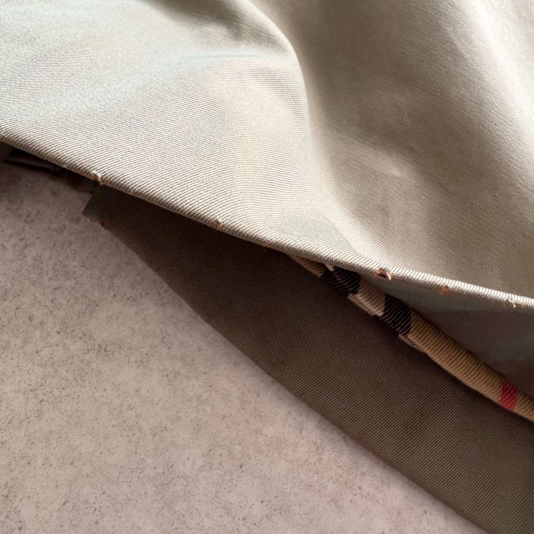 バーバリーズ　トレンチコート　ノバチェック　玉虫色　カーキ　ダブル　ベルト