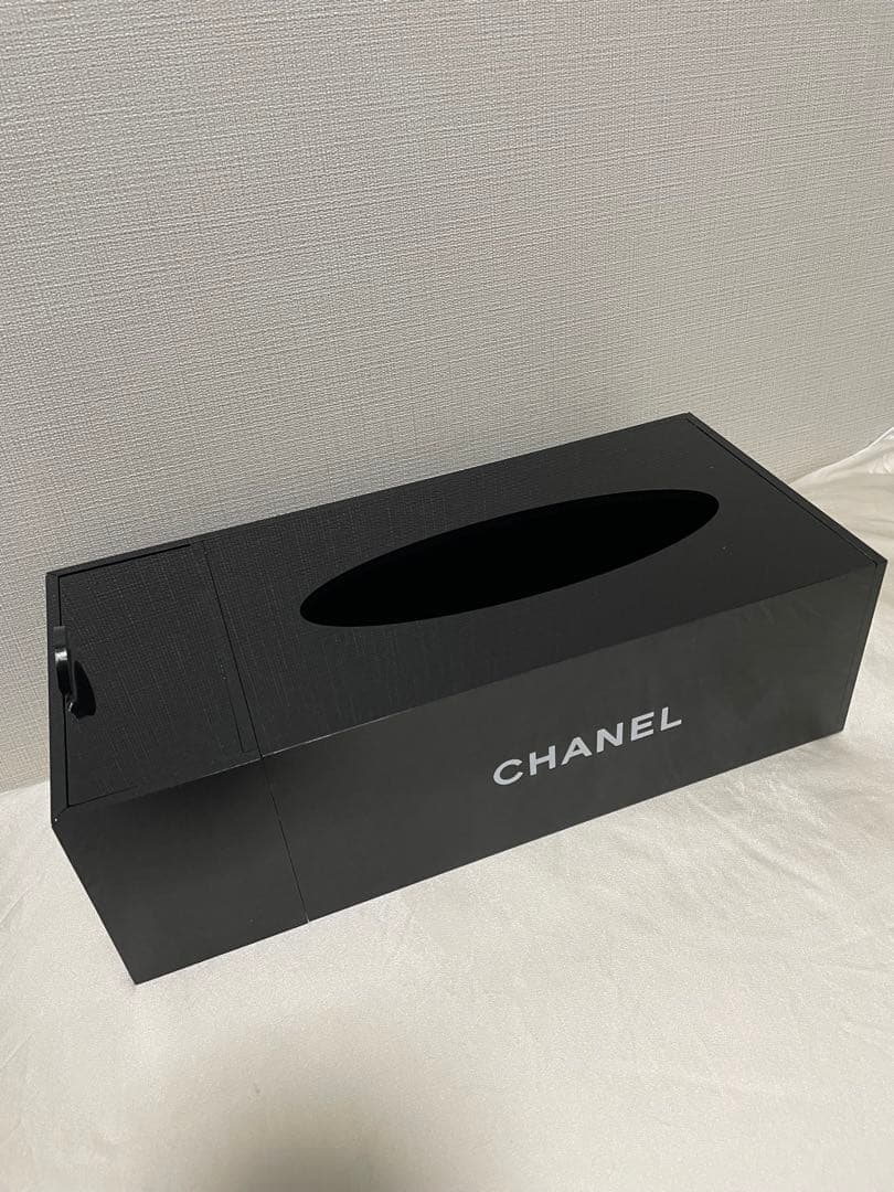 CHANEL ブラック ティッシュボックス★希少★