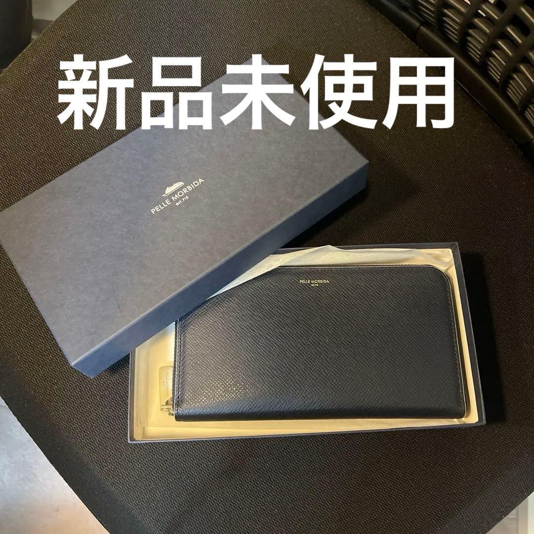 PELLE MORBIDA 財布　ネイビー　新品未使用　箱付き　百貨店購入