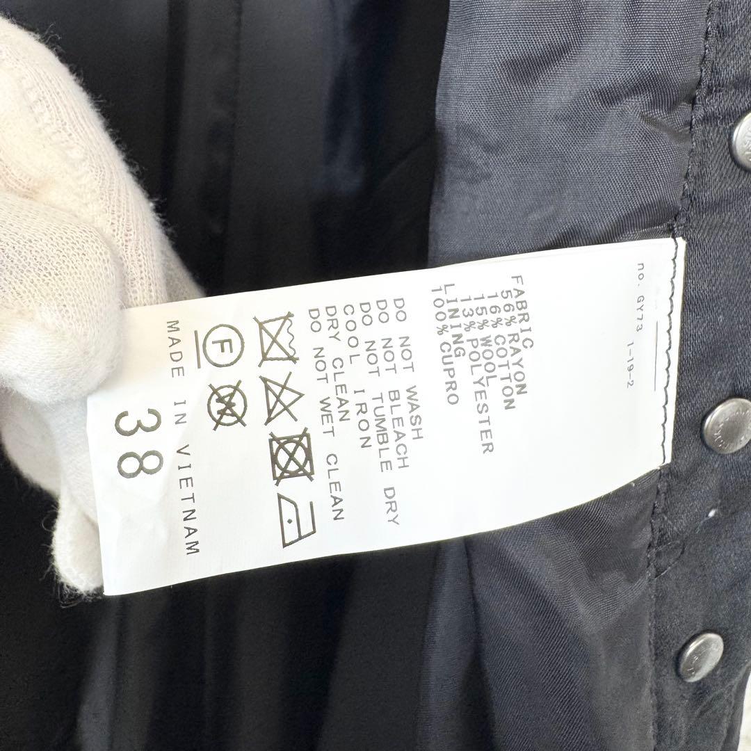 【美品】フレームワーク 20th ツイード オーバーオール ブラック 38 M