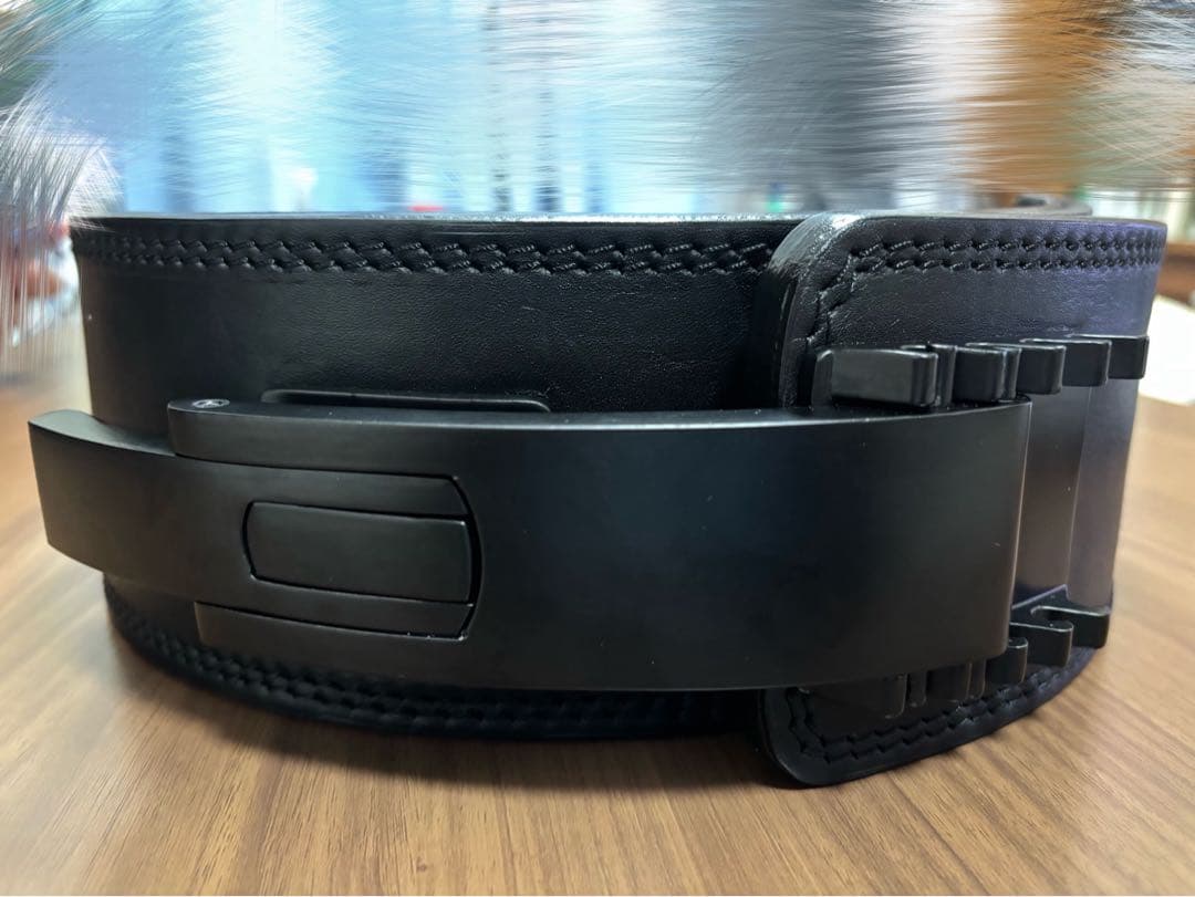 ALL OUT レザー トレーニングベルト　ワンタッチ　レバーアクション