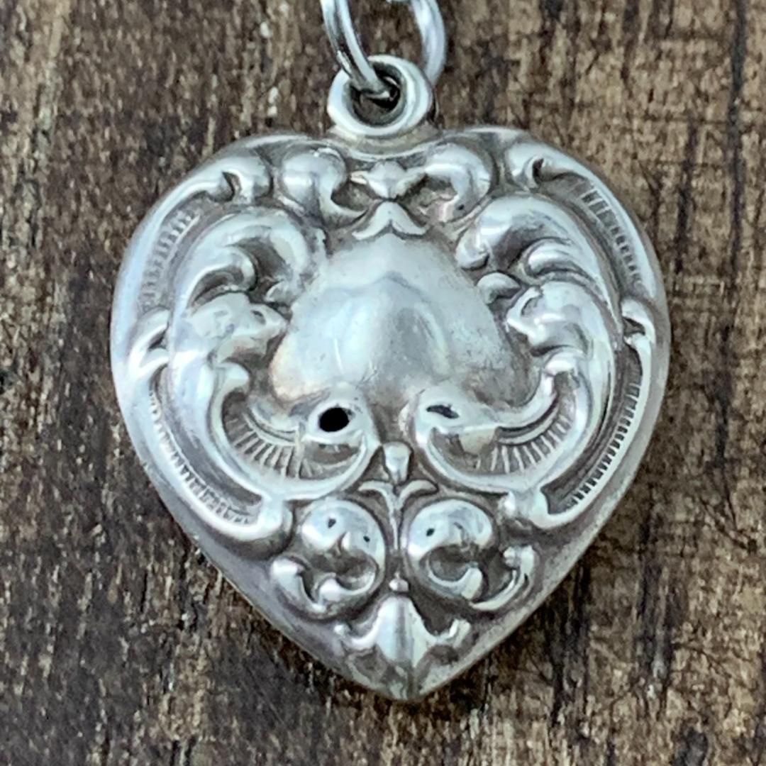 スウィートハートジュエリー 両面デザイン シルバー ヴィンテージ ネックレス