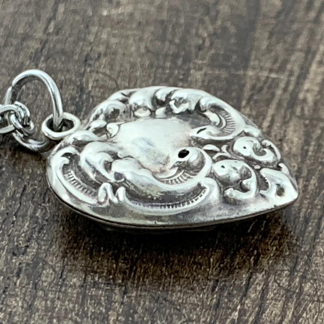 スウィートハートジュエリー 両面デザイン シルバー ヴィンテージ ネックレス