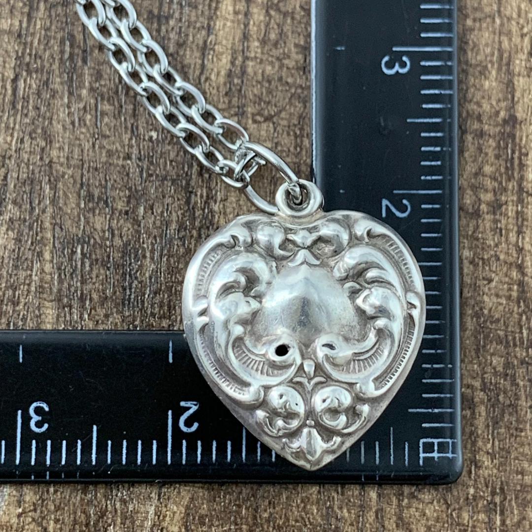 スウィートハートジュエリー 両面デザイン シルバー ヴィンテージ ネックレス