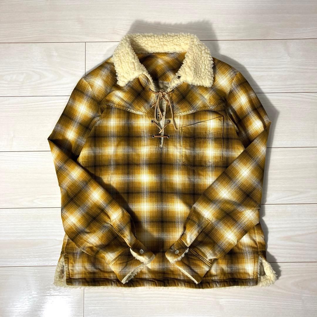 【キムタク着用モデル】リナンバーナイン オンブレチェック レースアップシャツ 2