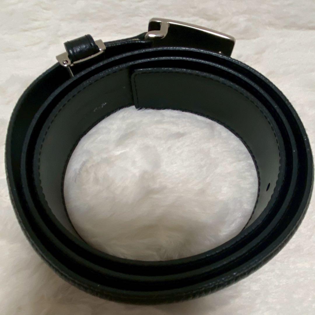 YSL イヴサンローラン メンズ レザーベルト 黒 箱付