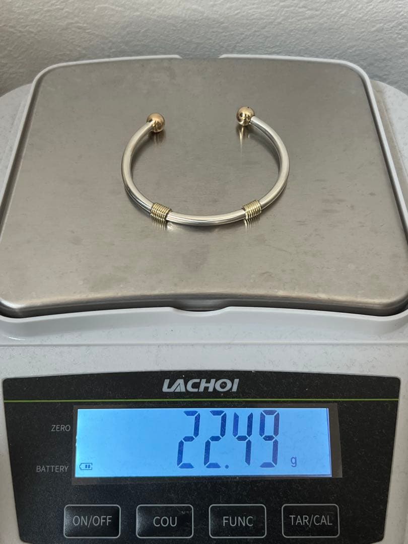 ティファニー メイカーズ バンドウィズ 2ワイヤー バングル SV YG