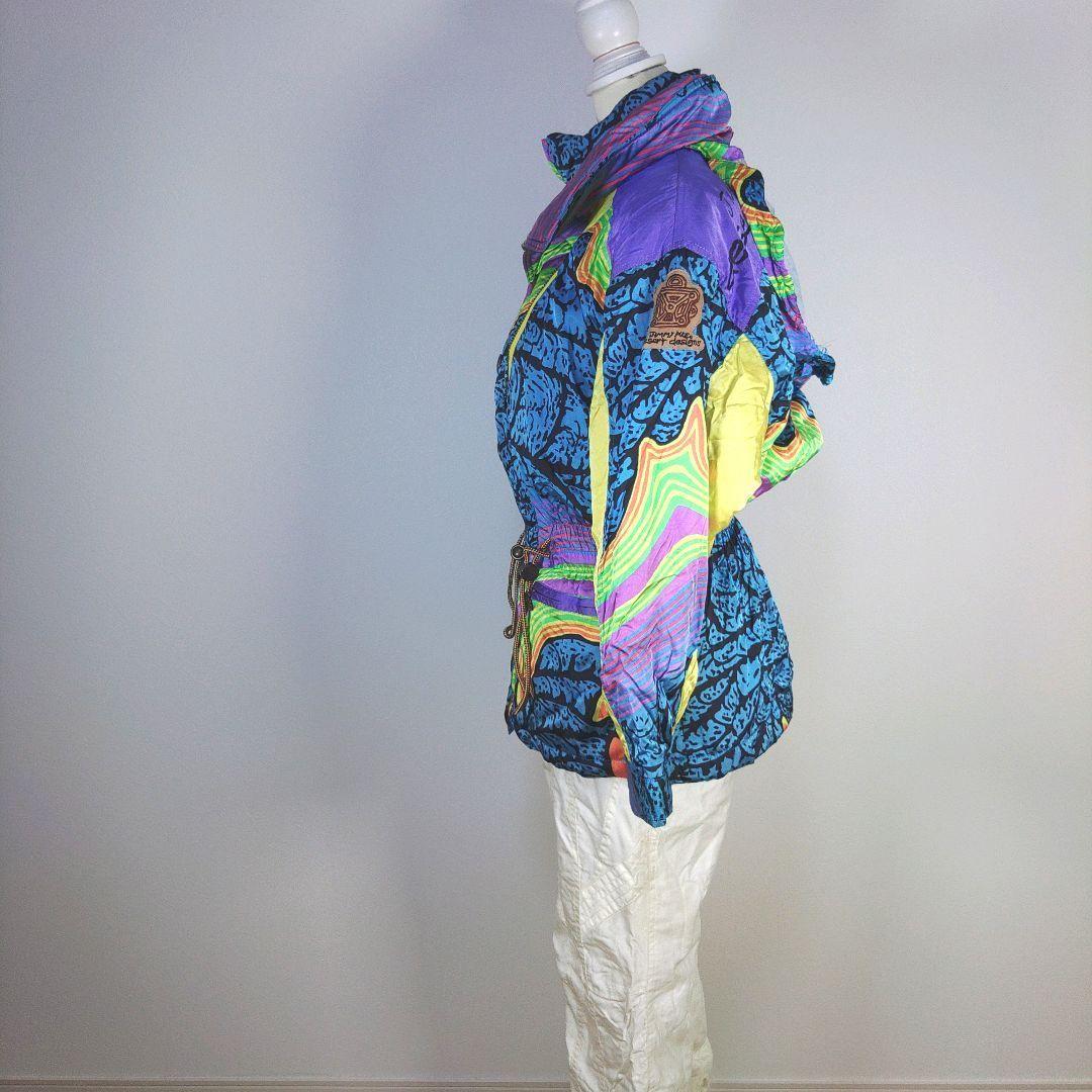 エレッセ　昭和レトロ　レディース　スキーウェア　Lサイズ　上下　ブルー　ホワイト