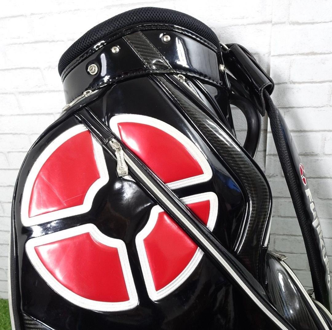 希少 フジクラ ツアー 3点式 エナメル カーボン 高級 キャデイーバッグ