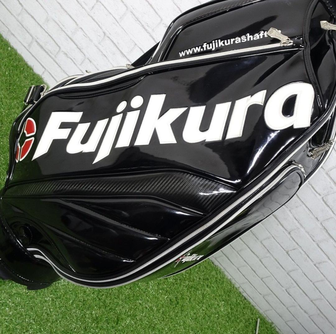 希少 フジクラ ツアー 3点式 エナメル カーボン 高級 キャデイーバッグ