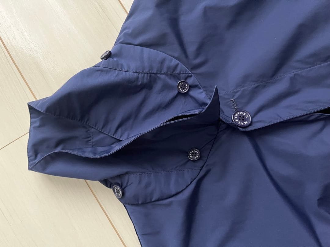 MACKINTOSH ネイビー レインコート 42（フード付）