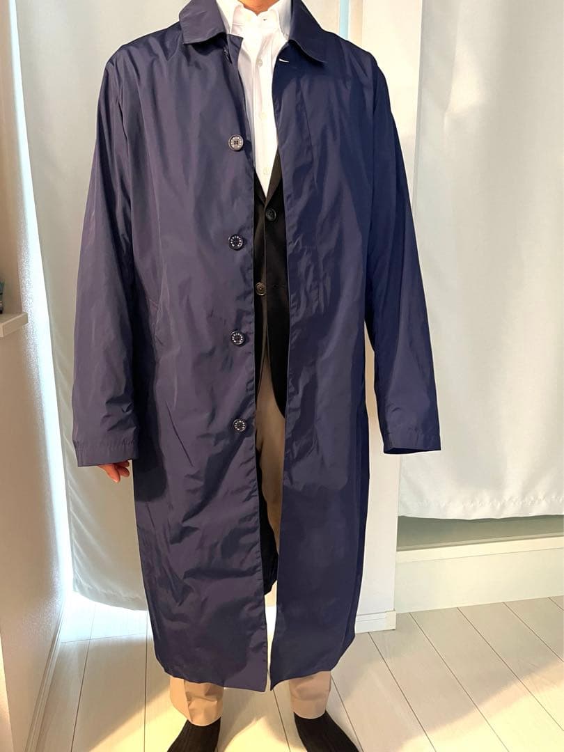 MACKINTOSH ネイビー レインコート 42（フード付）