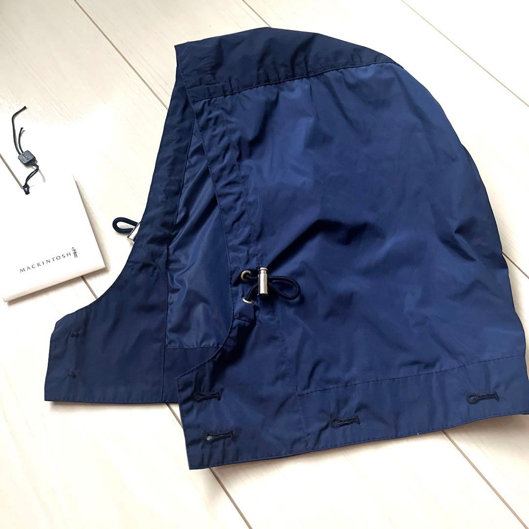 MACKINTOSH ネイビー レインコート 42（フード付）