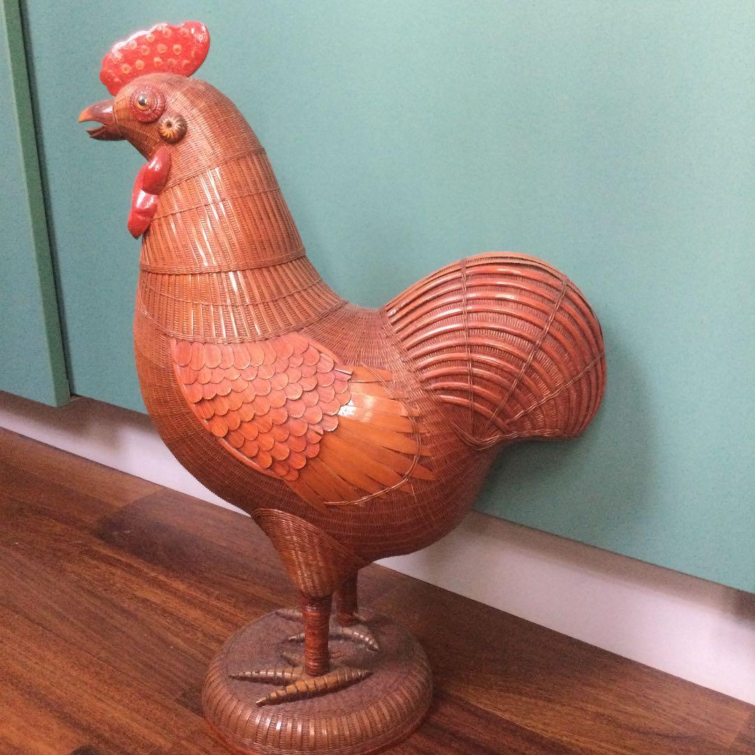 竹細工の鶏、70年代中国輸出品