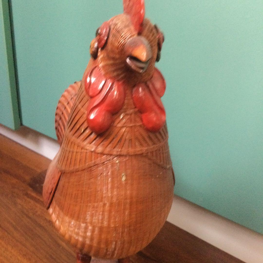 竹細工の鶏、70年代中国輸出品