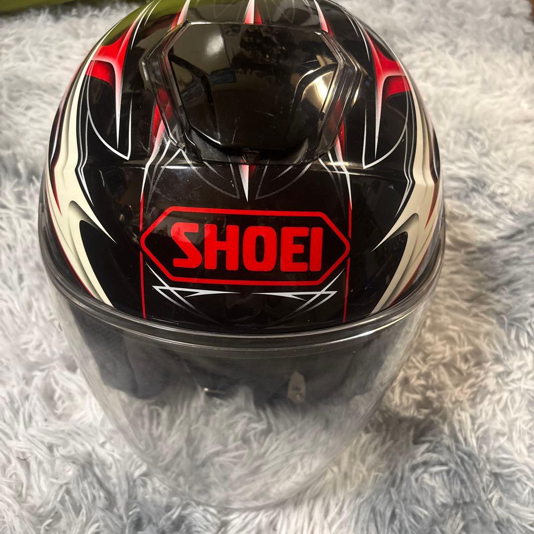 SHOEI J.CRUISEジェットヘルメット 黒赤白ストライプ 　サイズL
