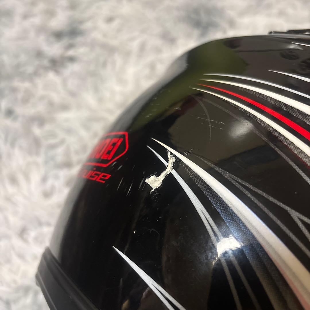 SHOEI J.CRUISEジェットヘルメット 黒赤白ストライプ 　サイズL
