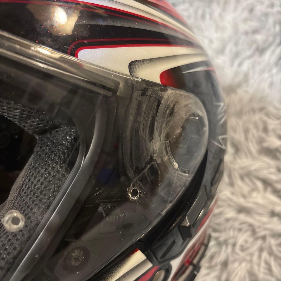 SHOEI J.CRUISEジェットヘルメット 黒赤白ストライプ 　サイズL