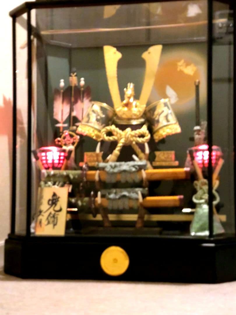 久月　五月人形　兜　オルゴール付き