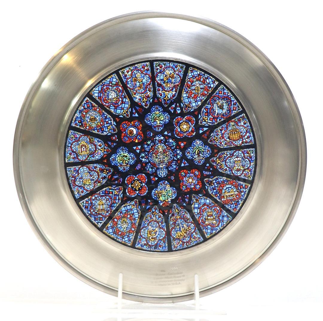 限定作品 ランス ノートルダム大聖堂 ヴィンテージ ステンドグラス 大型 バラ窓