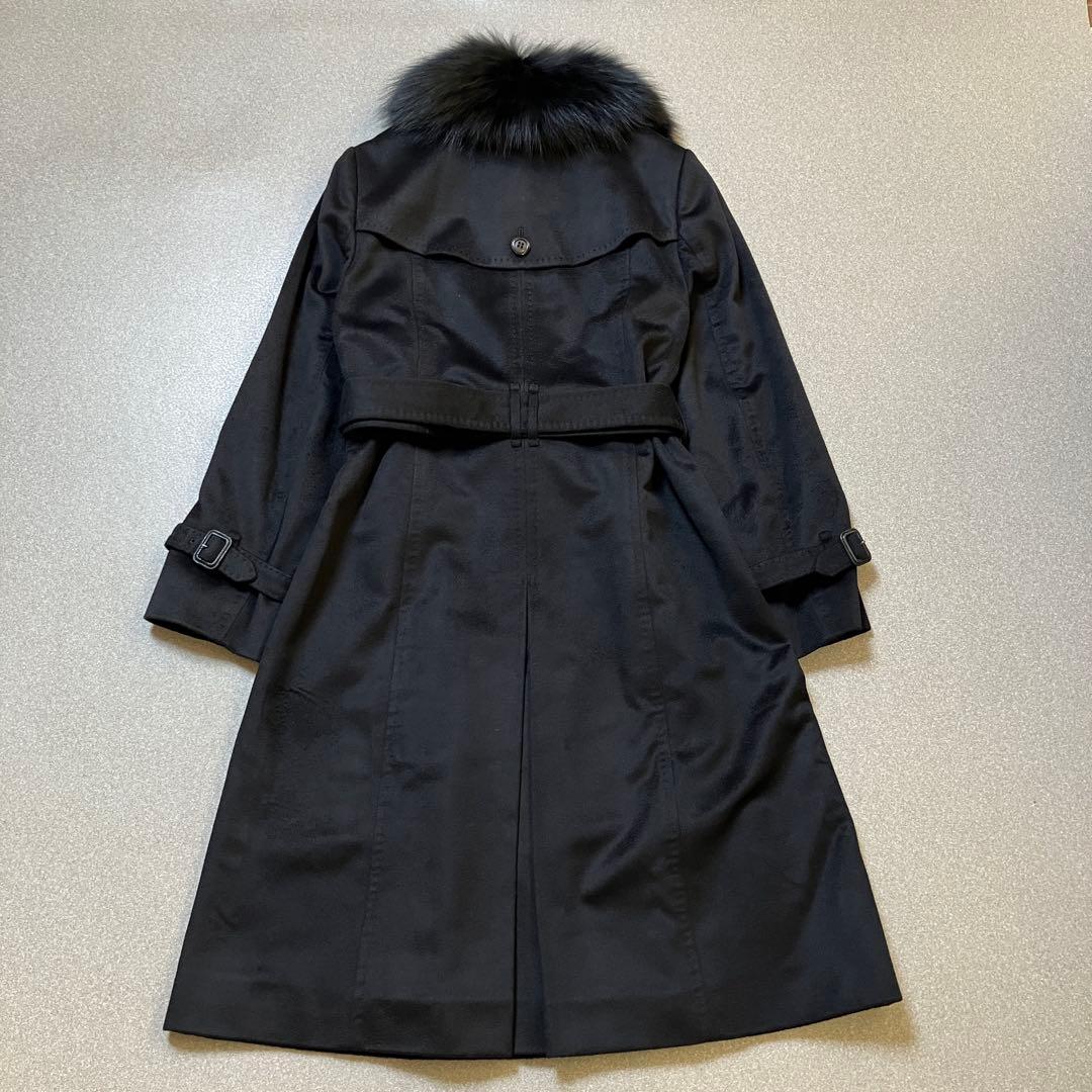 【希少✨カシミヤ混】バーバリーロンドン ファー付きウールトレンチコート