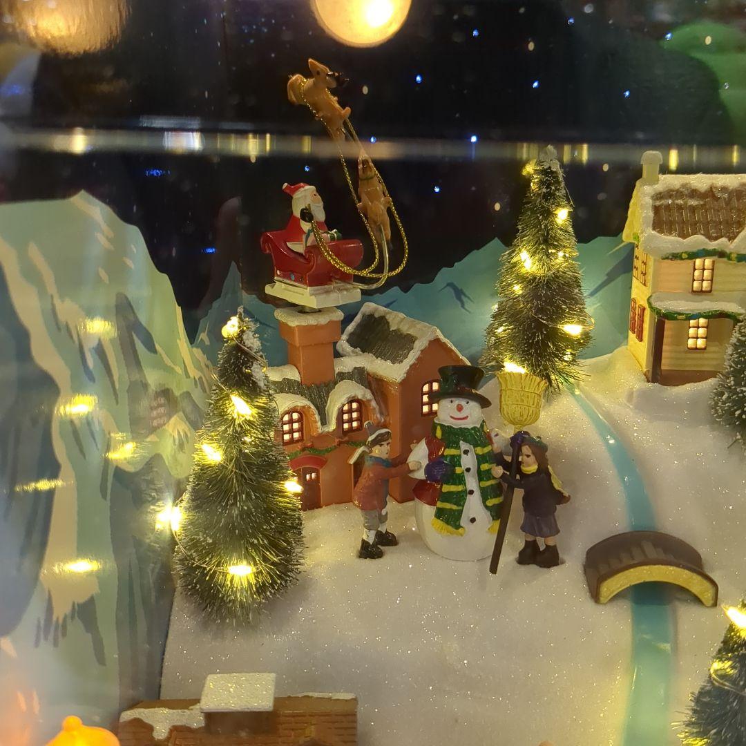 コストコクリスマス　レトロ TV ライト & ミュージック付　クリスマス置き物