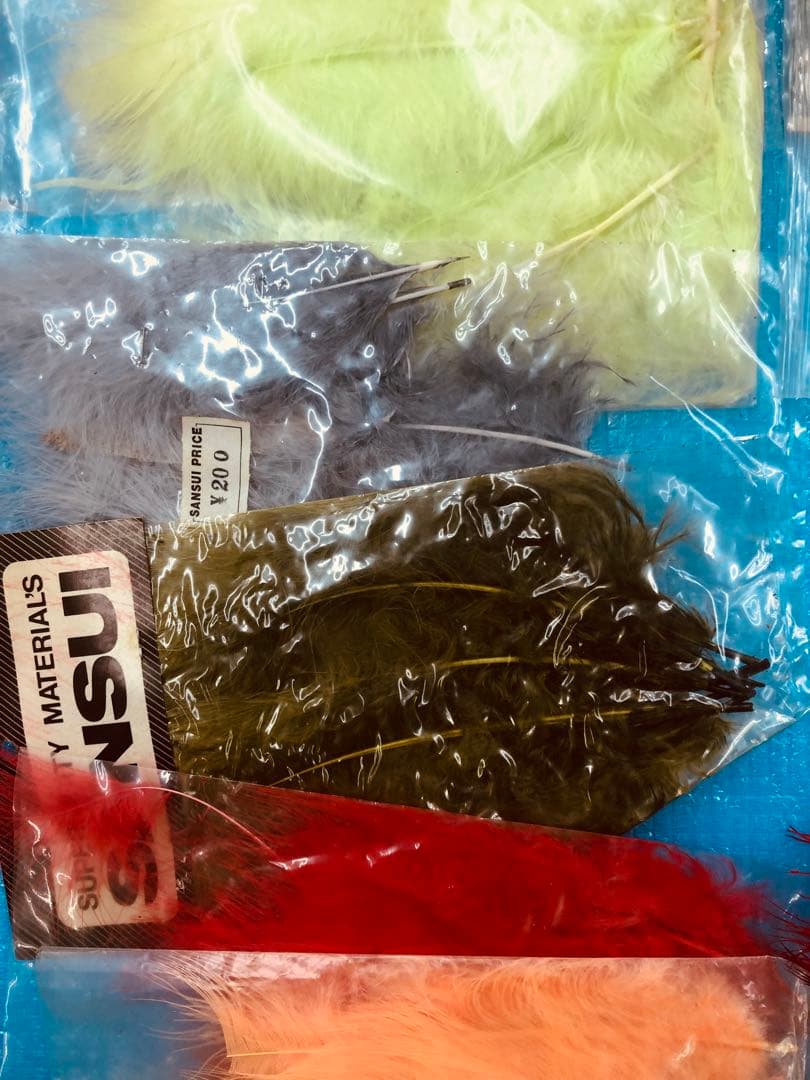 Fly fishing マテリアル 素材 タイイング　針　羽