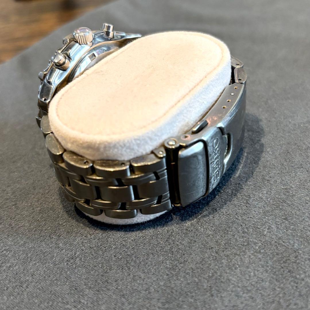 【希少‼︎SEIKO チタニウムクロノグラフ】7T62-0BY0 シルバー入手困難