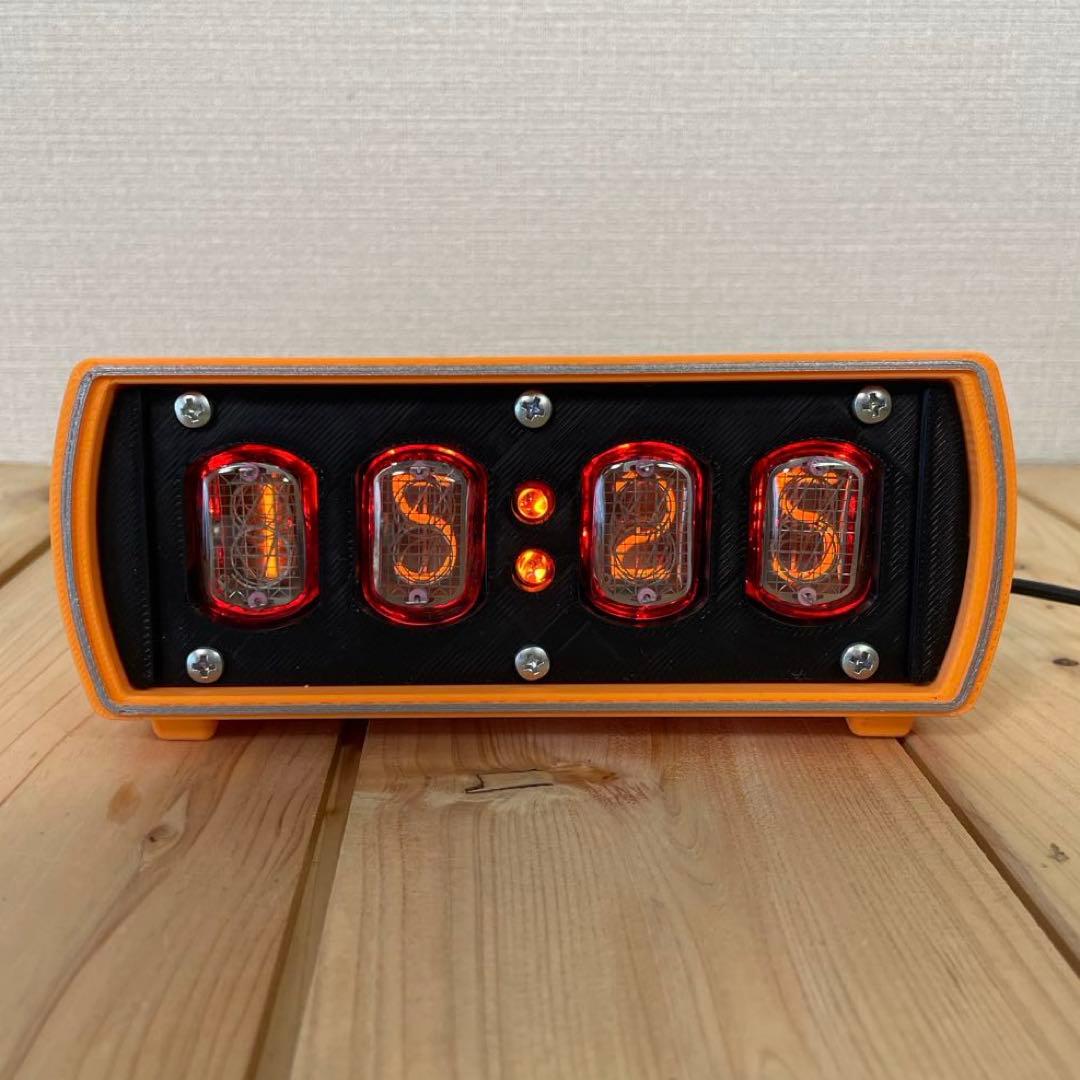ニキシー管時計 NIXIE CLOCK 4桁 IN-12使用 オレンジ