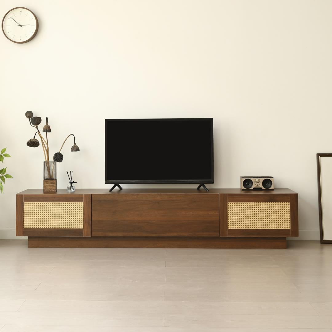 大人気！【幅180cm】テレビ台 ローボード 収納 テレビボード　BROWN