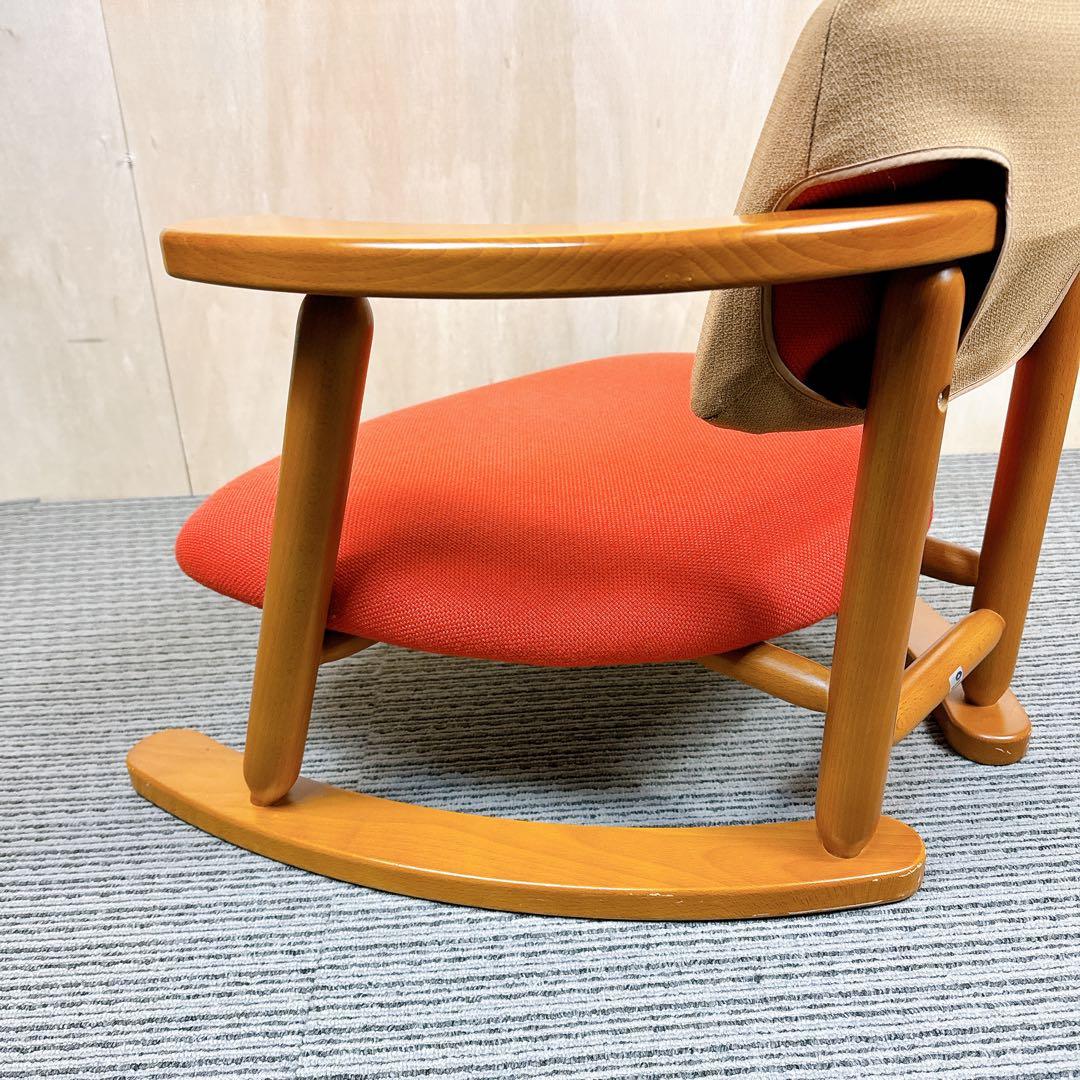 【送料無料】 無限工房 かに座椅子 ローチェア かに座 【良品】