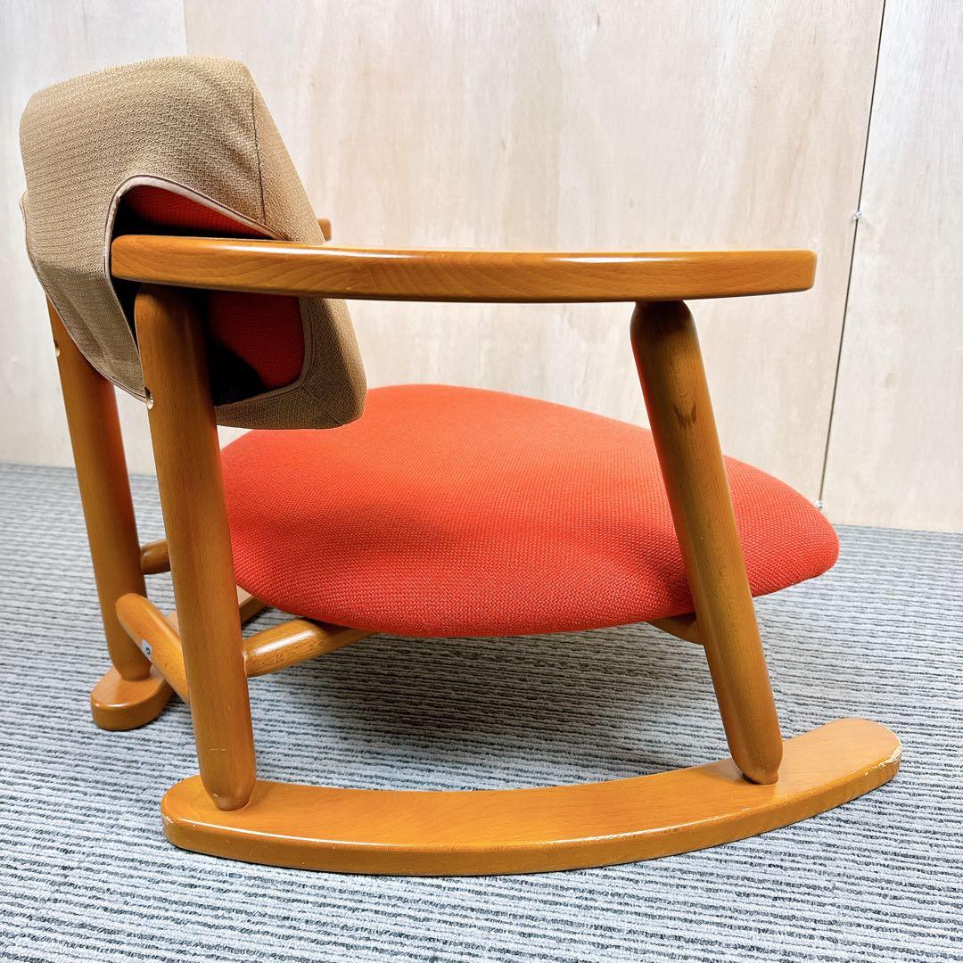 【送料無料】 無限工房 かに座椅子 ローチェア かに座 【良品】