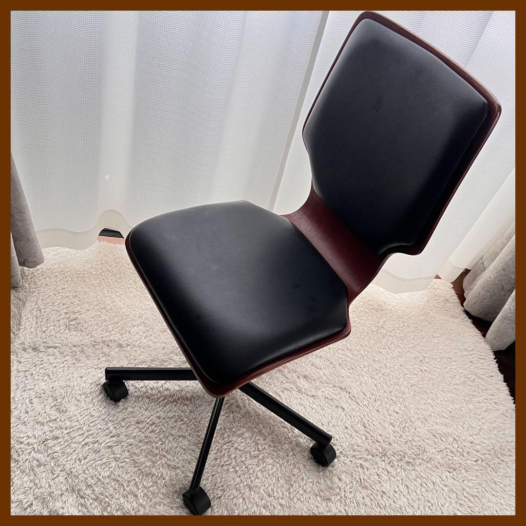 山岸準様リクエスト品】天然木 突き板 曲げ木 オフィス パソコンワーク チェア