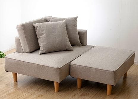 【新品】カウチソファ コーナーソファ 2人掛け 北欧風 クッション付き