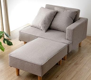 【新品】カウチソファ コーナーソファ 2人掛け 北欧風 クッション付き