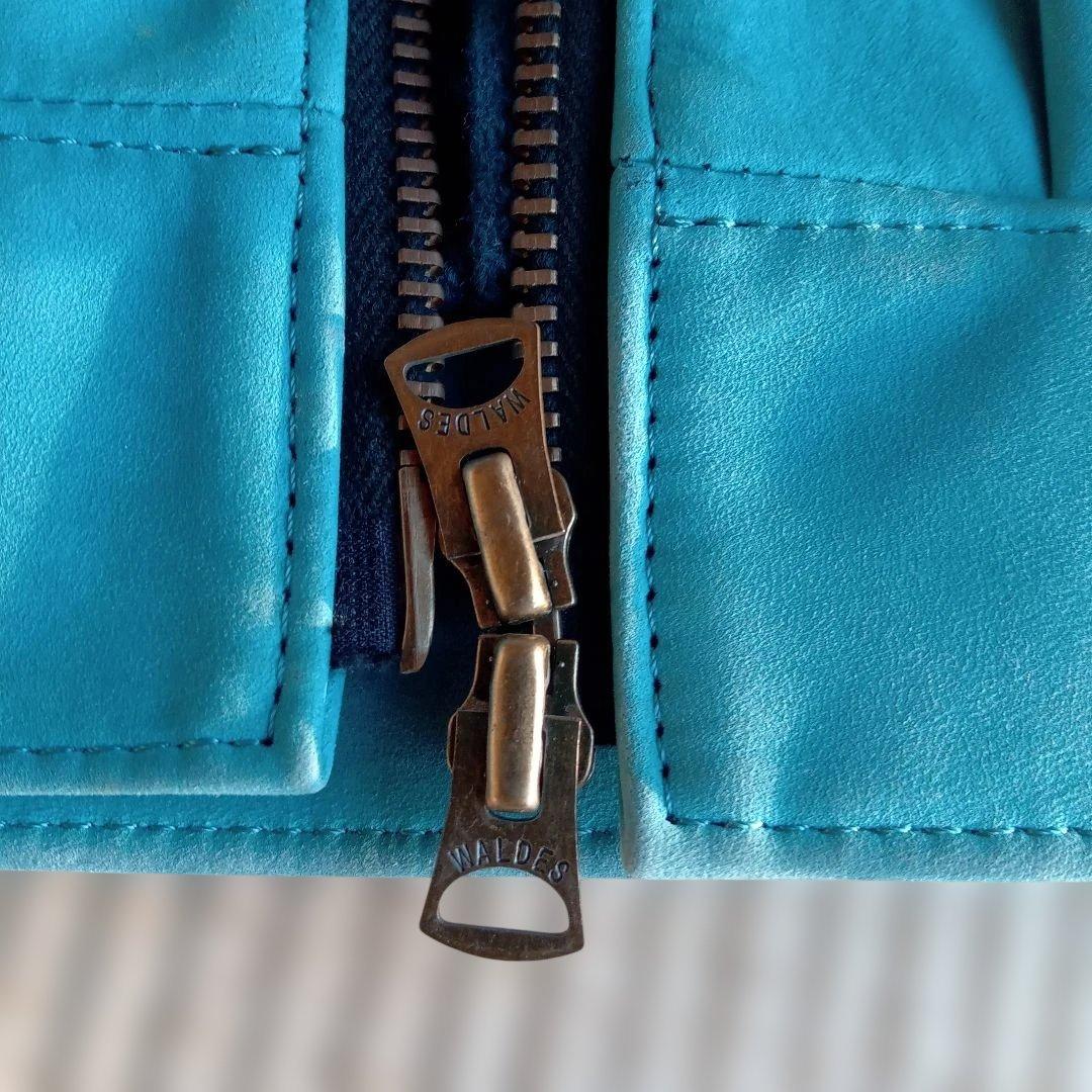 GRANT ライトブルー レザージャケット　馬革高級ヌバック　国産品