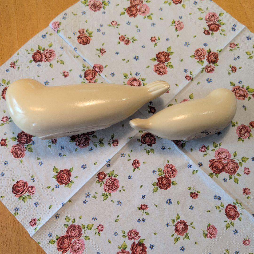 リサラーソン　アザラシの親子 ミディアム　ミニ　2点セット