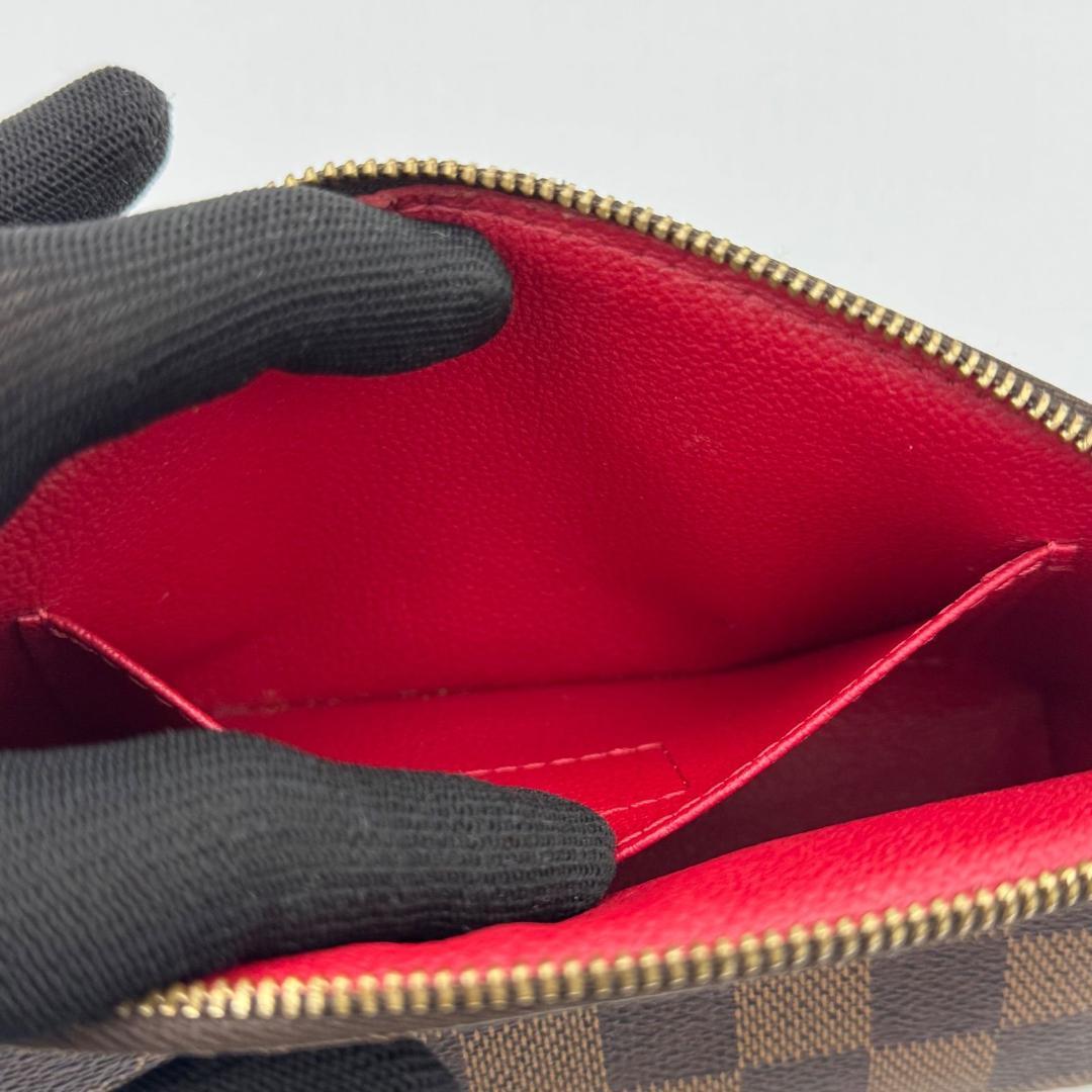 ルイヴィトン ポシェット コスメティック ダミエ エベヌ 茶 ブラウン ポーチ